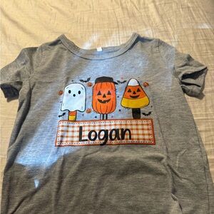 Logan Kids Halloween Gray T-Shirt